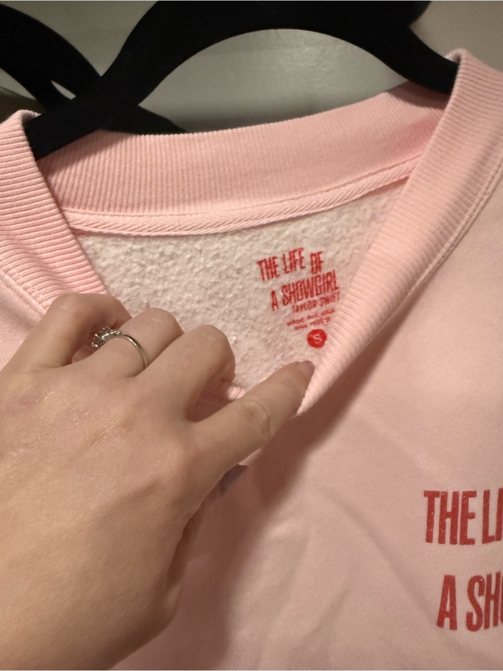 Taylor Swift Honey Crewneck Sweatshirt with Red Chest Text - Picture 3 of 5